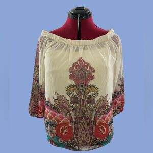 Cato Multicolor Off-Shoulder Blouse